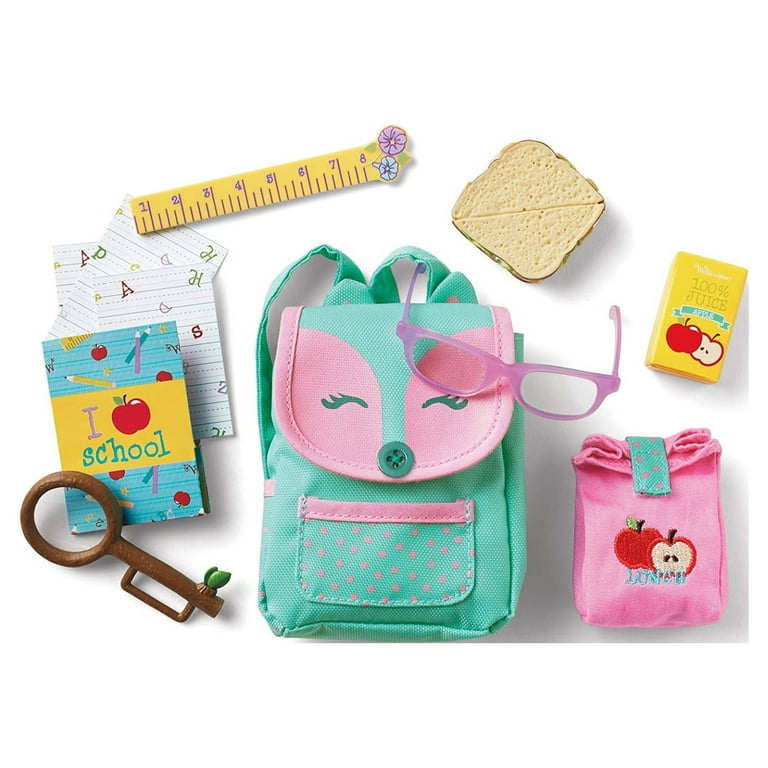 American Girl WellieWishers Ready to Learn Backpack Lunch Set for 14.5
