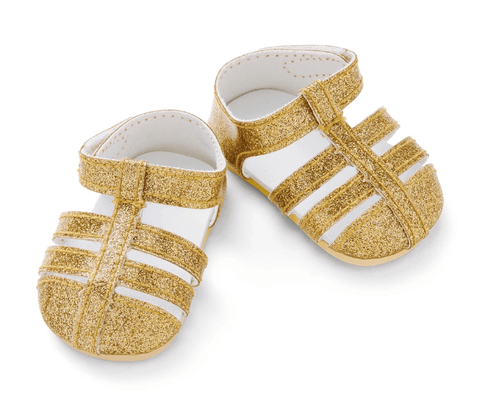 American Girl X Something Navy Glitter Meets Gold Sandals for 18 inch Dolls