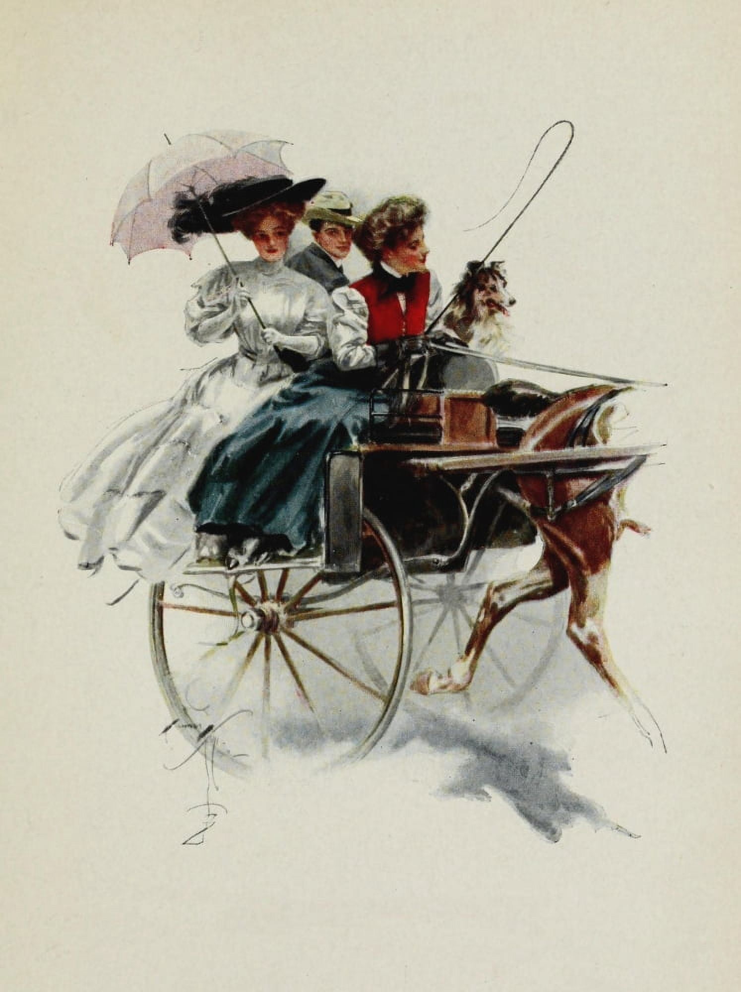 American Girls in Miniature 1912 The American girl in Ireland Canvas Art - Harrison Fisher (18 x 24)