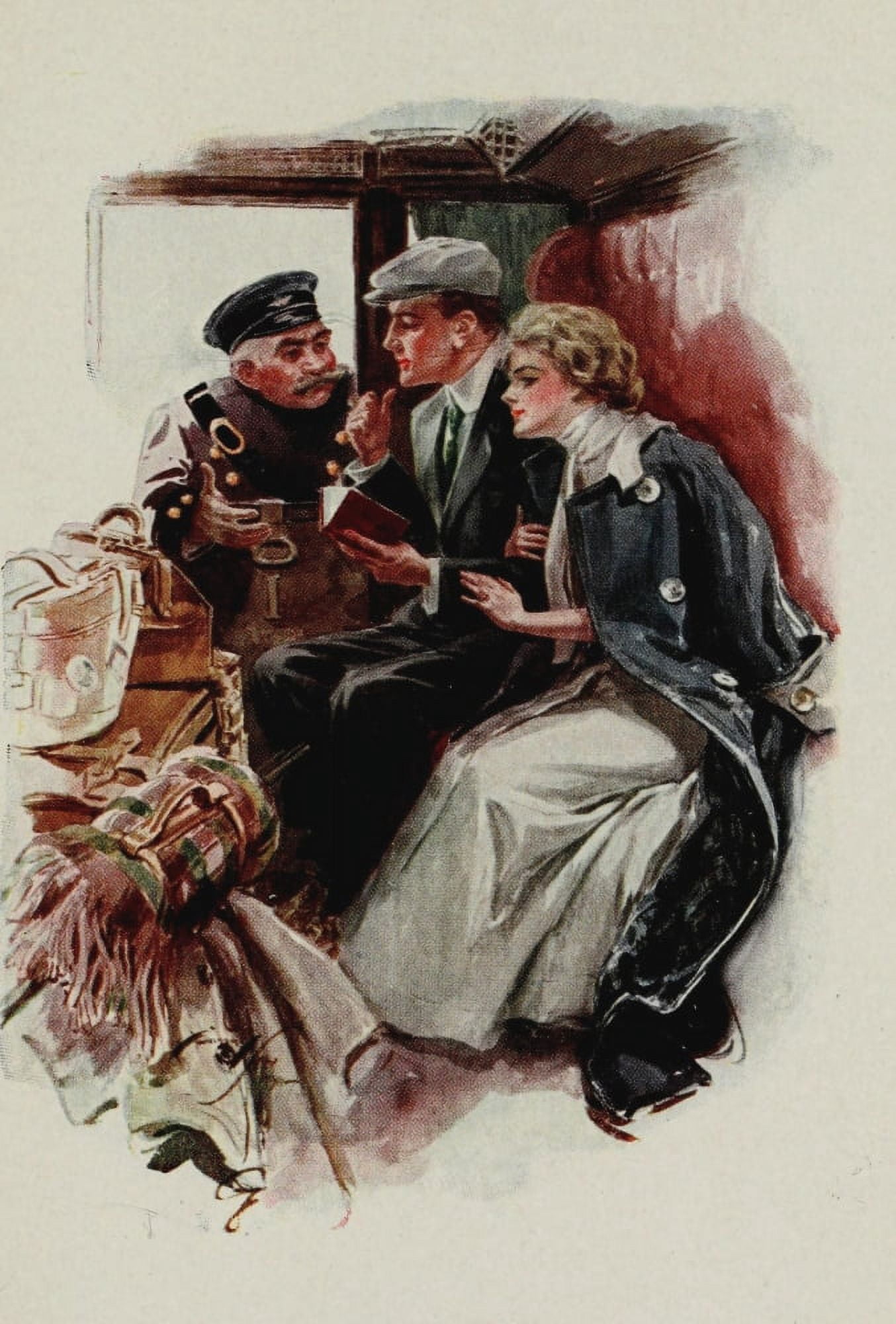 American Girls in Miniature 1912 The Honeymoon Canvas Art - Harrison Fisher (18 x 24)