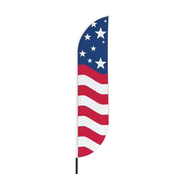 American Glory Stars Sign feather flag for Outdoor by Mavis Printing | 11.5 FEET Long Polyester Outdoor Banner Flag for Easy Hang|HD Print Swooper I Flag Only to Advertise American Glory I Flag Only