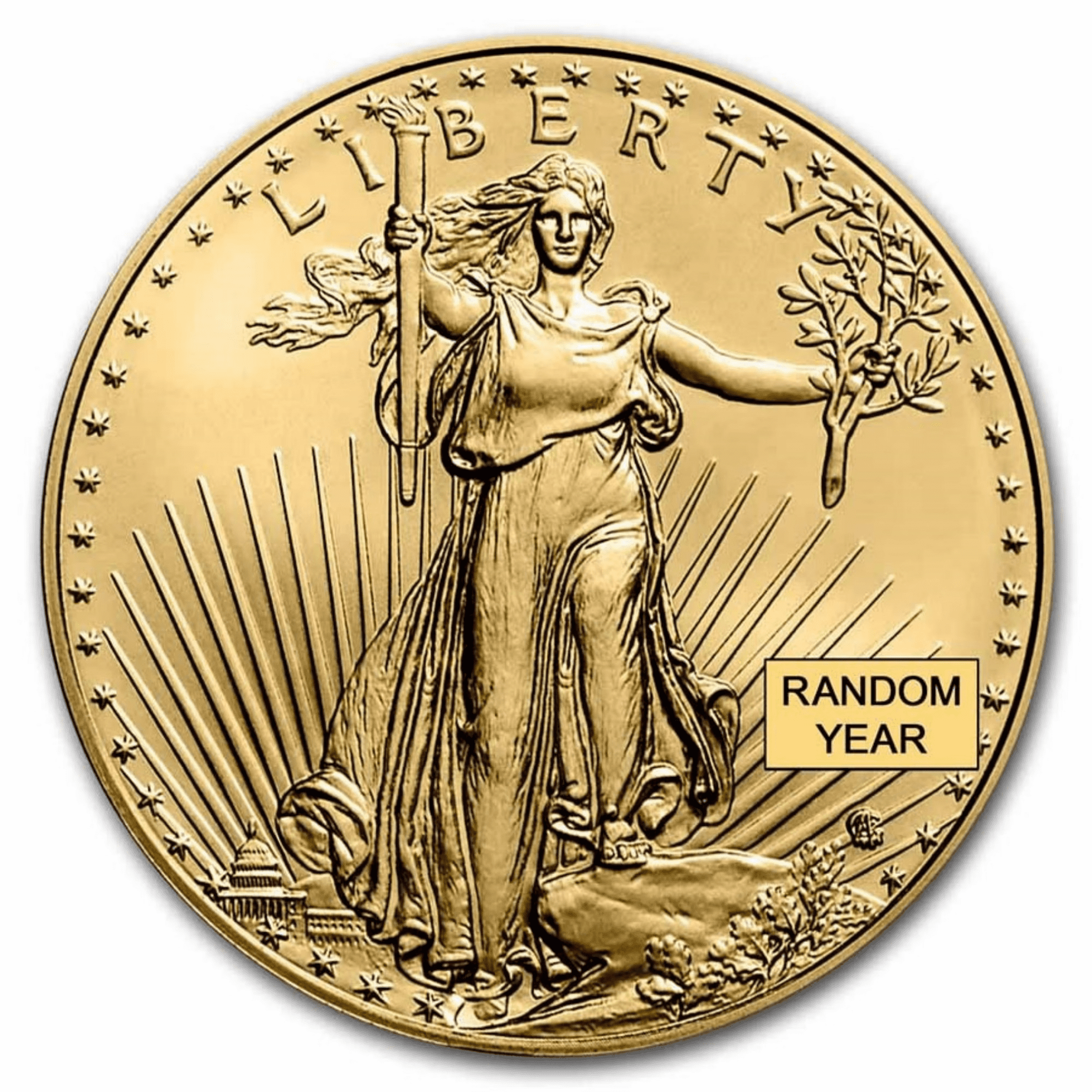 American Gold Eagle (AGE) 1/10 oz Gold Coin - Random Year