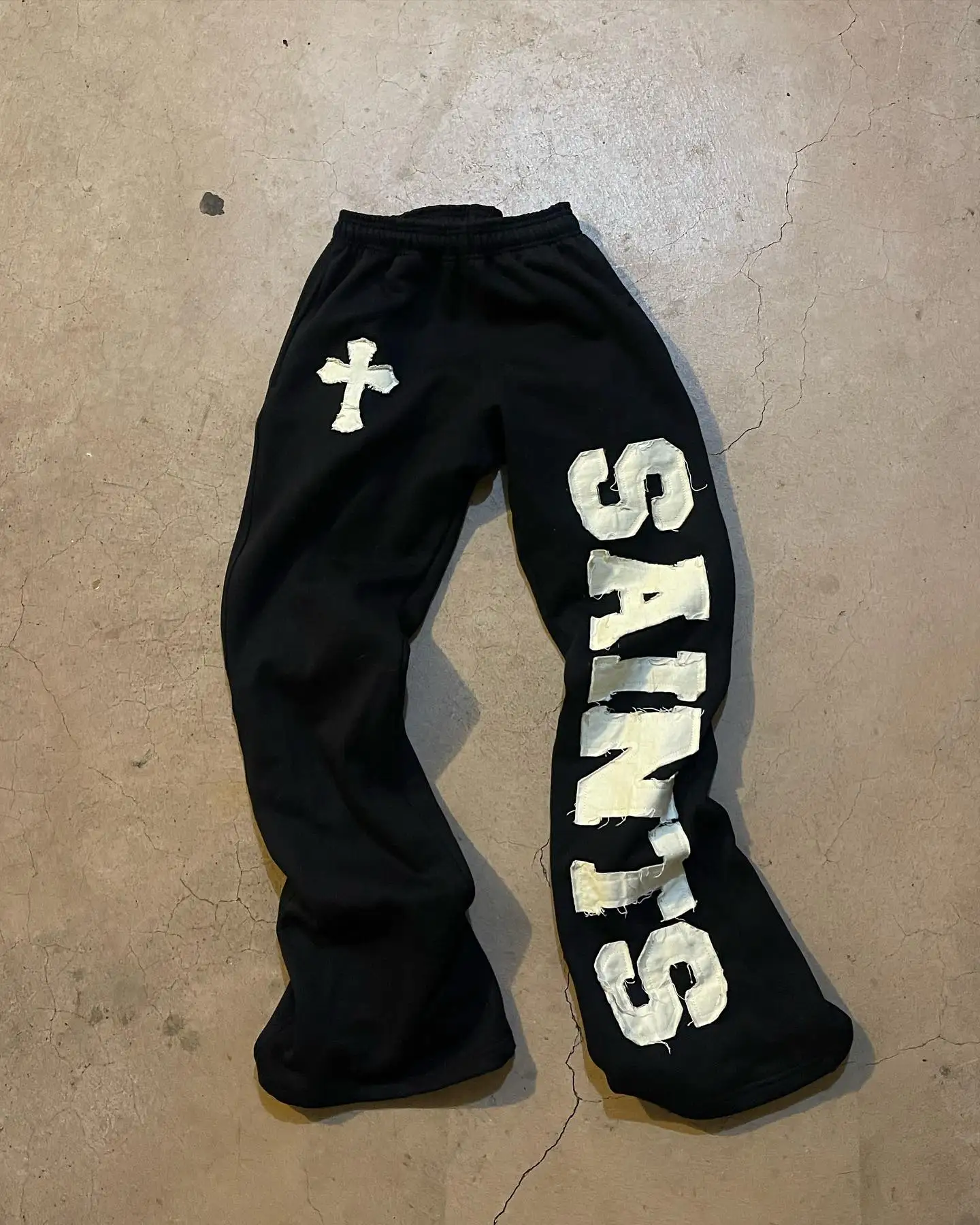 American Gothic Cross Embroidery Letters Men's Y2K Street
