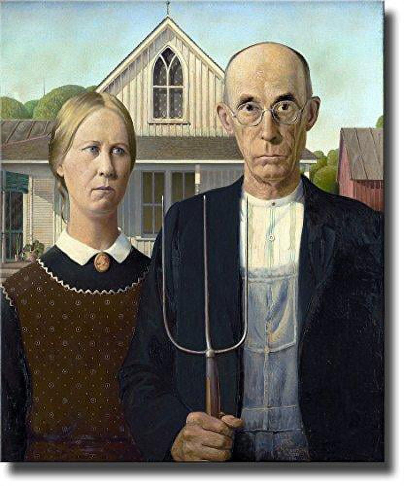 絵画 farmer paintings American-Gothic-Farmer-