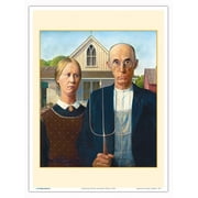 American Gothic - From an Original Color Painting by Grant Wood c.1930 - Master Art Print (Unframed) 9in x 12in