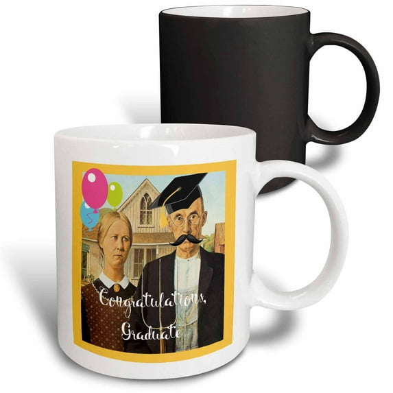 3drose, American Gothic Graduate Congratulations, 11oz Magic Transforming Mug