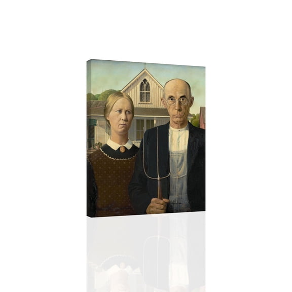 American Gothic-Grant Wood - CANVAS OR PRINT WALL ART