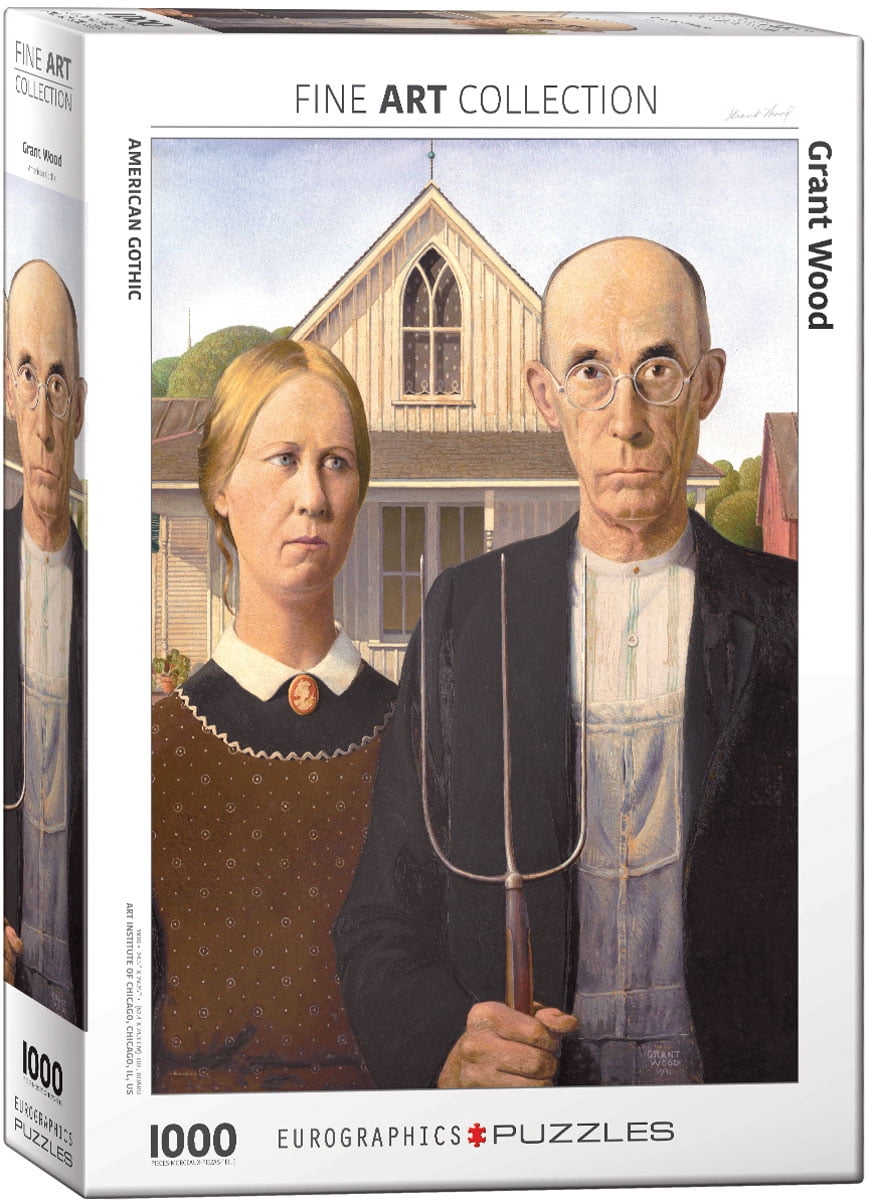 American Gothic by Grant Wood 1000-Piece Puzzle - Walmart.com