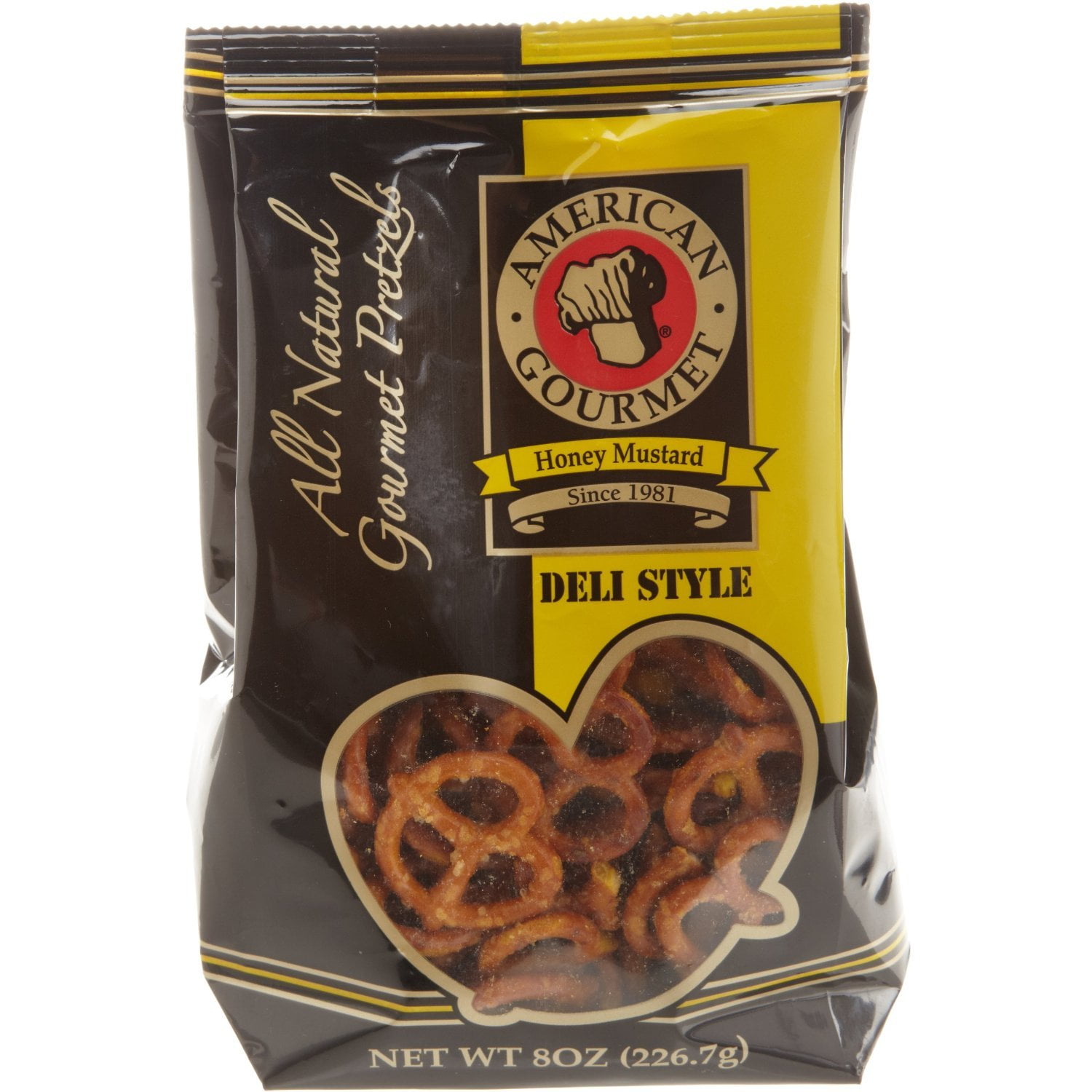 American Gourmet Honey Mustard Flavored Pretzels, 3Pack 8 oz Bags