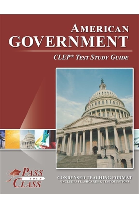 Pre-Owned American Government CLEP Test Study Guide Paperback PassYourClass