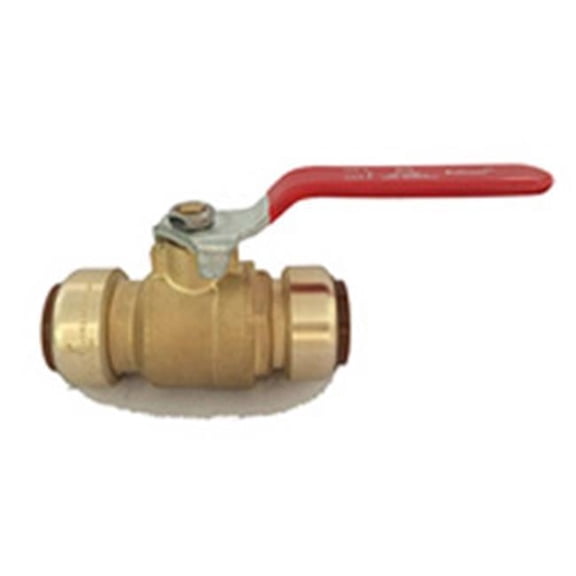 American Granby BPBV1-2NL 0.5 in. Brass Push on Ball Valve No Lead