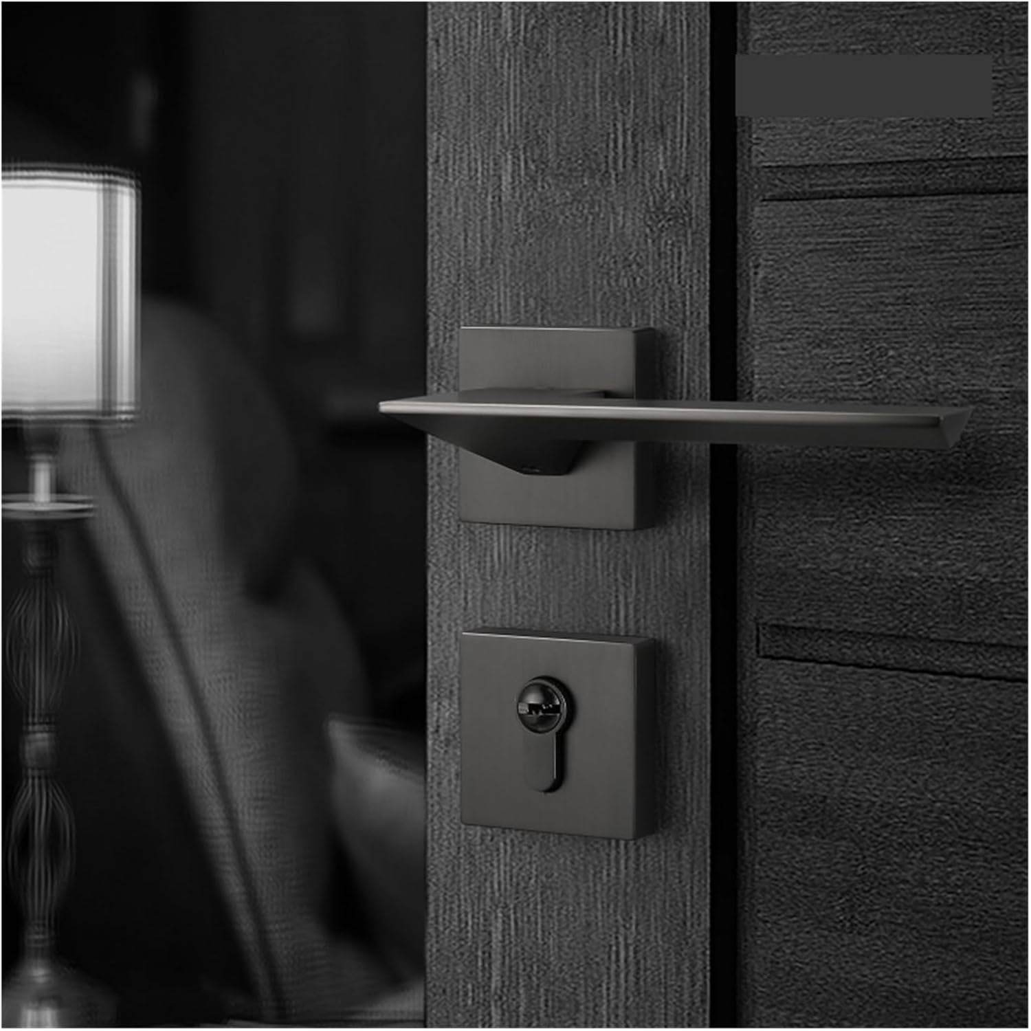 American Gray Indoor Door Lock Nordic Style Simple Bedroom Door Lock ...