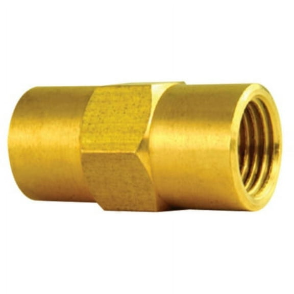 American Grease Stick (AGS) Brass Brake Line Union, 3/16 (M10x1.0 Inverted), Unions are used to join two brake, fuel, or transmission lines together, 1/card, sold by each