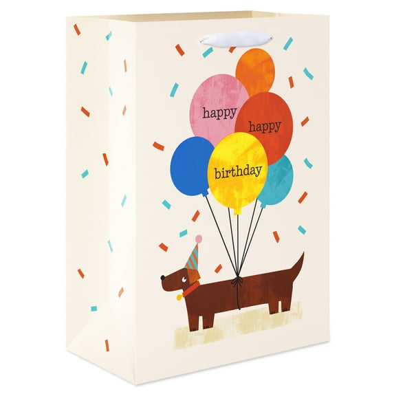 American Greetings 10" Medium Birthday Gift Bag, Wiener Dog (1-Count)
