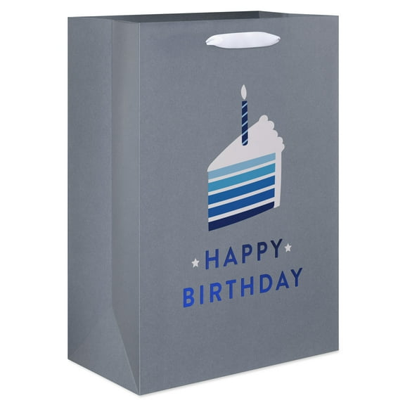 American Greetings 10" Medium Birthday Gift Bag for Him, Birthday Cake (1-bag)
