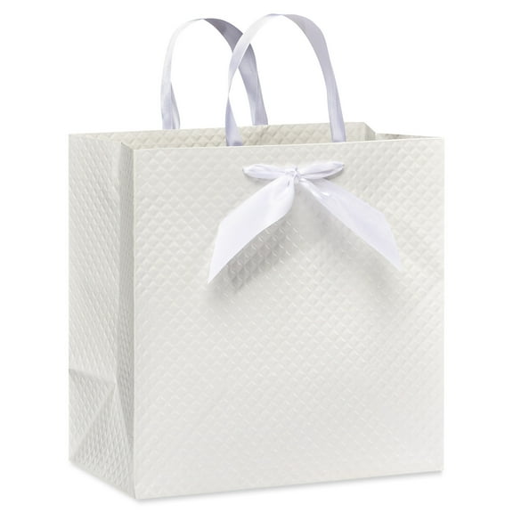 American Greetings 10" Medium Wedding Gift Bag with Quilited Embossing (1-Count)