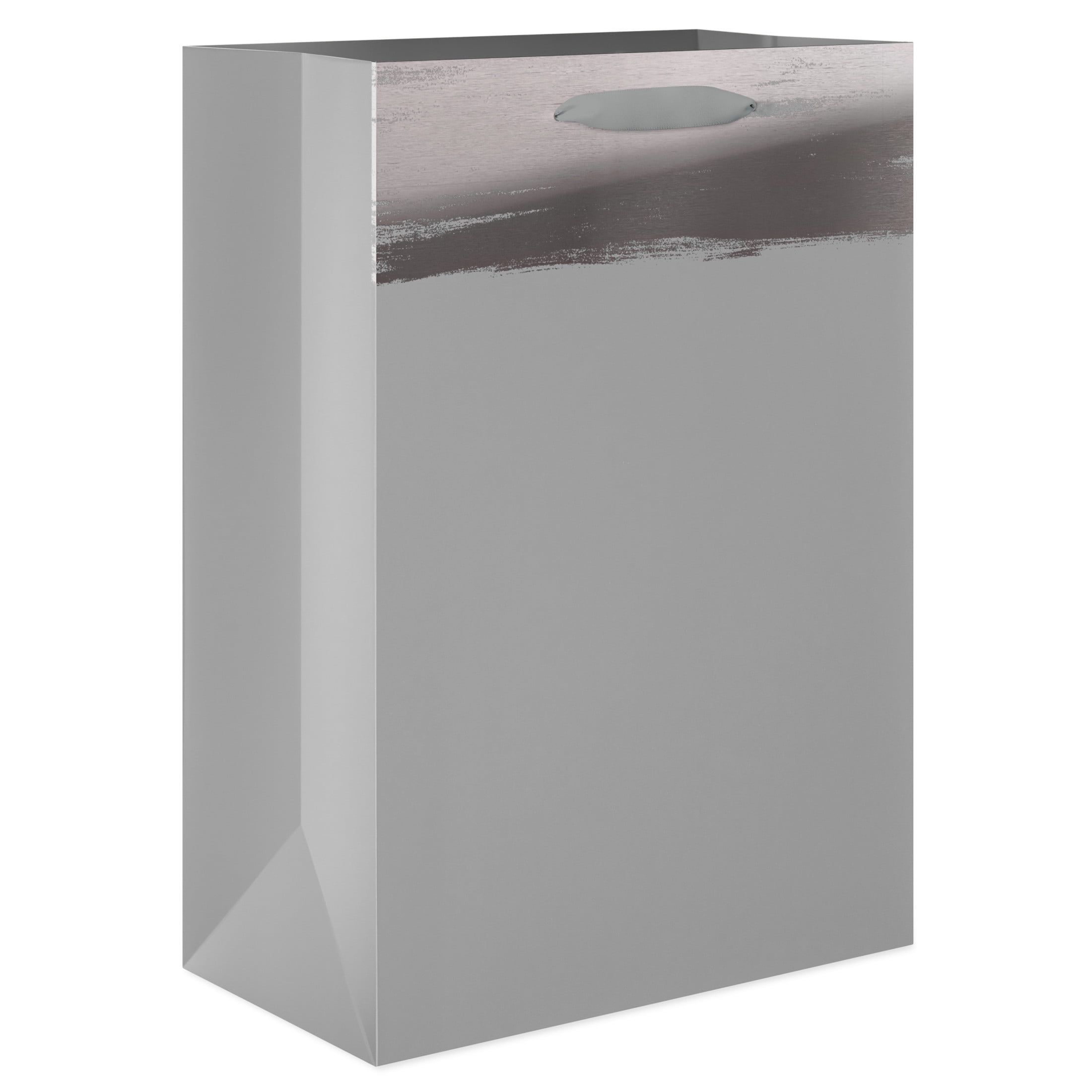 American Greetings 10 in. Medium Silver Kraft Gift Bag (1-Count)