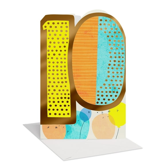 American Greetings 10th Birthday Card for Kids (Double-Digit Celebration)