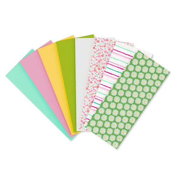 American Greetings 125 Sheet 20 in. x 20 in. Bulk Multicolor and Floral Tissue Paper for Gift Bags, Crafts, Birthday, Wedding, Bridal Shower, Baby Shower (Floral & Stripes)