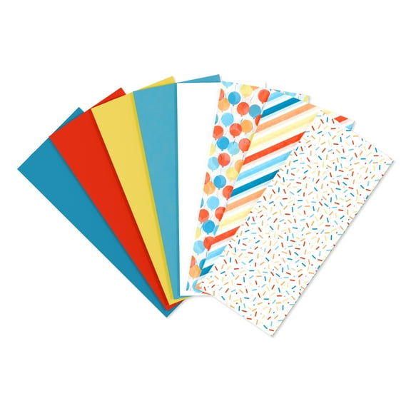 American Greetings 125 Sheet 20 in. x 20 in. Bulk Multicolor and Patterned Birthday Tissue Paper for Gift Bags, Crafts, and Birthday (Balloons & Confetti)