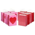 thumbnail image 1 of American Greetings 13" Large Valentines Day Gift Bags, Hearts and Solid Colors (12-Bags), 1 of 6