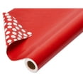 thumbnail image 1 of American Greetings Reversible Wrapping Paper Jumbo Roll, Solid Red and White Polka Dots (1 Roll, 175 Sq. ft.), 1 of 9