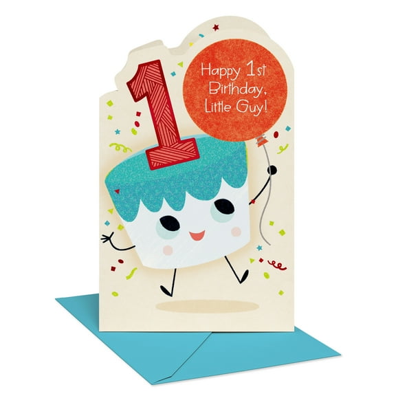 American Greetings 1st Birthday Card for Baby Boy (Little Guy)