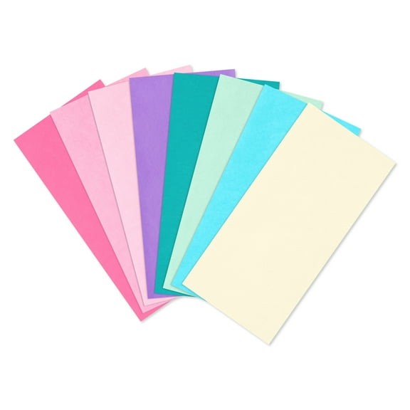 American Greetings 20 in. x 20 in. Assorted Brights Tissue Paper, Dark Pink, Pink, Light Pink, Purple, Teal, Light Teal, Aqua, Ivory (40-Sheets)