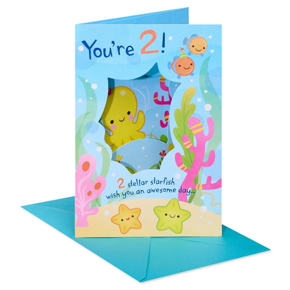 American Greetings 2nd Birthday Card for Baby (Ocean Celebration)