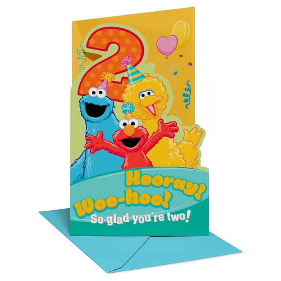 American Greetings Sesame Street 2nd Birthday Card for Baby (Sesame Street Fun)