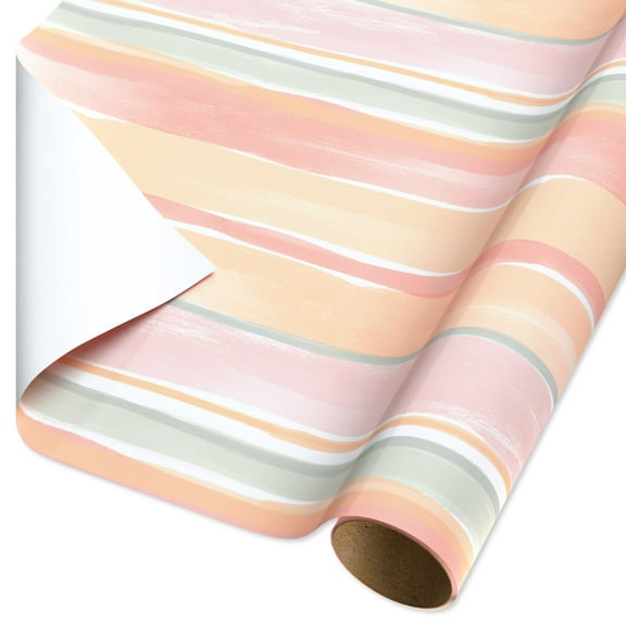 American Greetings 30 in. Wedding Wrapping Paper, Watercolor Paint strokes (1-Roll, 20 Sq. ft.)