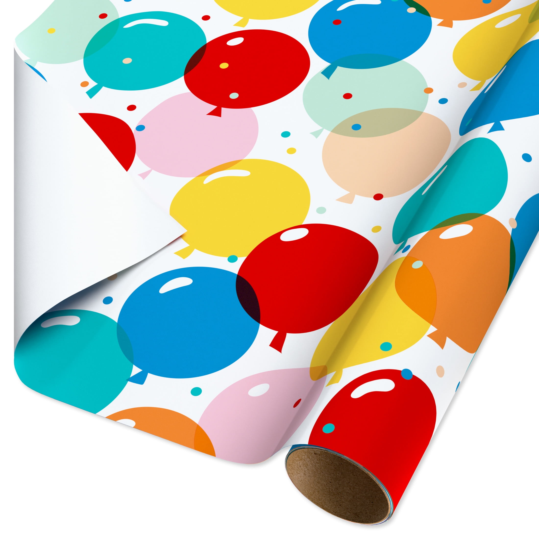American Greetings 30 in. x 96 in. Birthday Wrapping Paper, Colorful Balloons (1-Roll, 20 Sq. ft.)