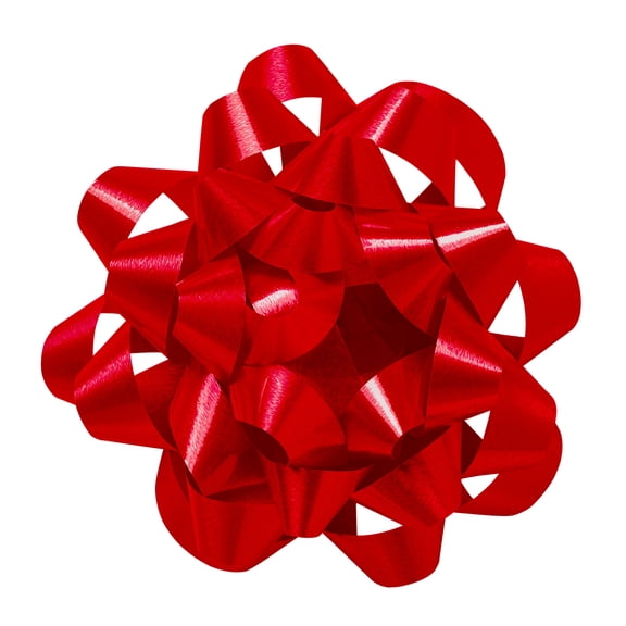 American Greetings 4.25 in. Red Confetti Poly Gift Bow (1-Count)