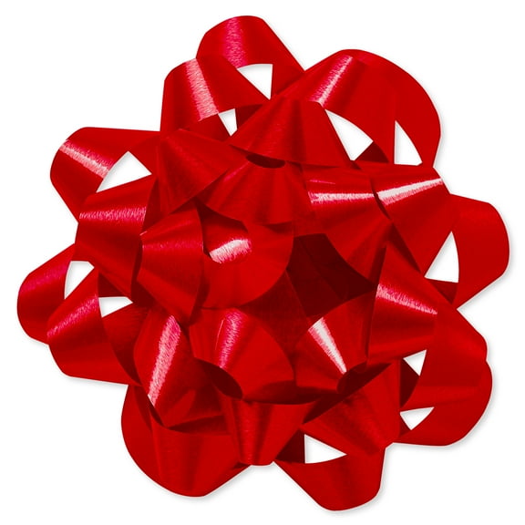American Greetings 4.25 in. Red Confetti Poly Gift Bow (1-Count)