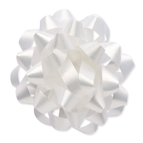American Greetings 4.25 in. White Confetti Gift Bow (1-Count)