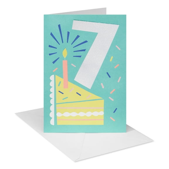 American Greetings 7th Birthday Card for Kids (Make a Wish)