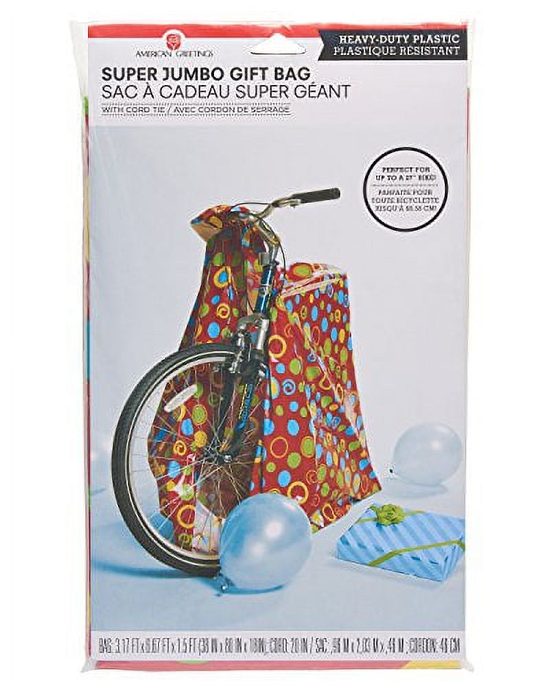 American Greetings 80 in. Jumbo Plastic Gift Bag (1Count)