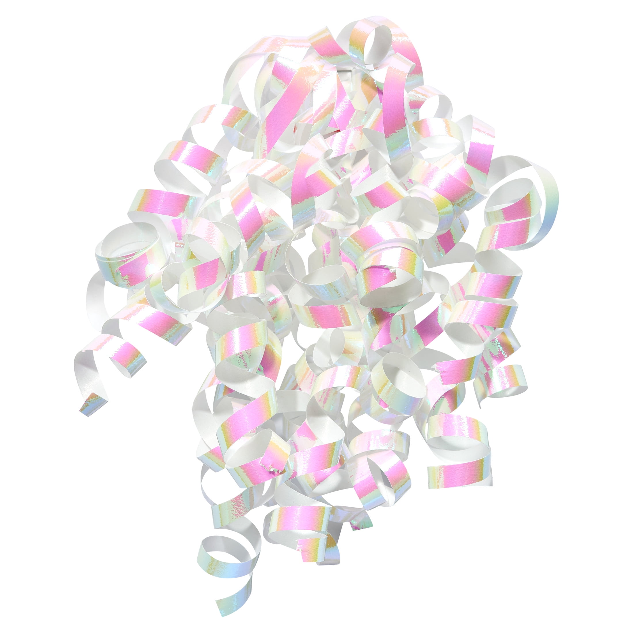 American Greetings 9 in. White Iridescent Curly Poly Gift Bow for Christmas (1-Count)
