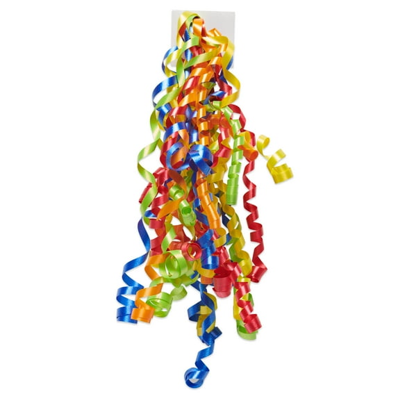American Greetings 9 in. Yellow, Red, Lime, Orange, Blue Curly Poly Gift Bow (1-Count)