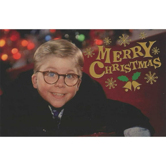 American Greetings A Christmas Story: Excited Ralphie Close Up Box of 10 Humorous / Funny Christmas Cards