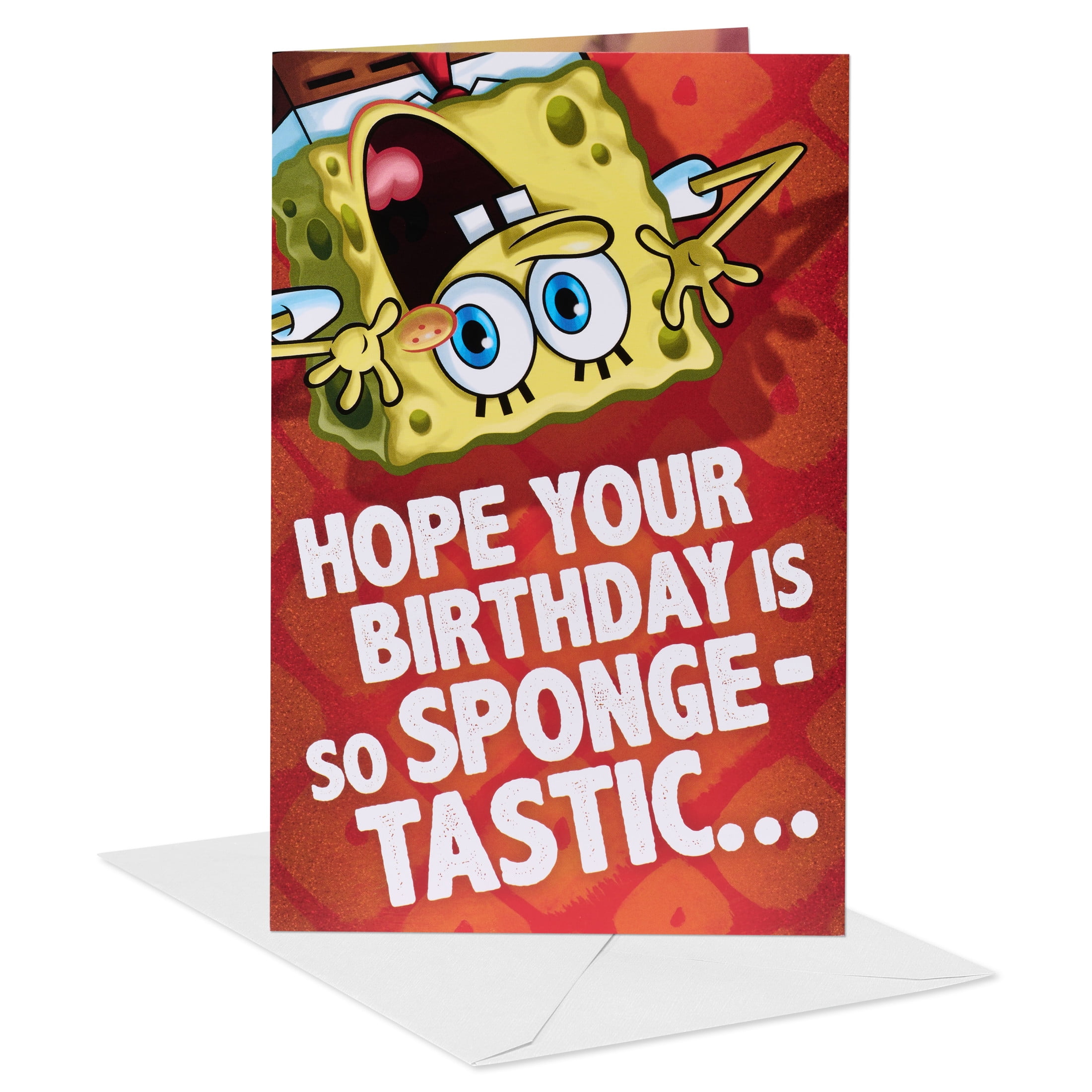 American Greetings SpongeBob SquarePants Pop Up Birthday Card for Kids (Sponge-tastic)