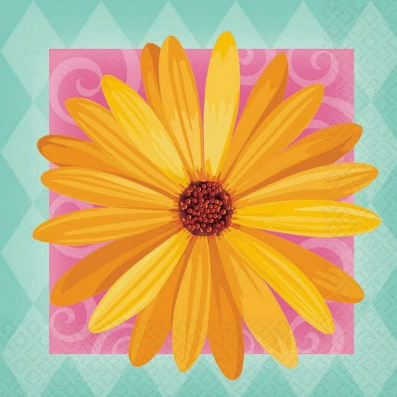 In Bloom Flower Floral Garden Wedding Birthday Party Paper Beverage Napkins