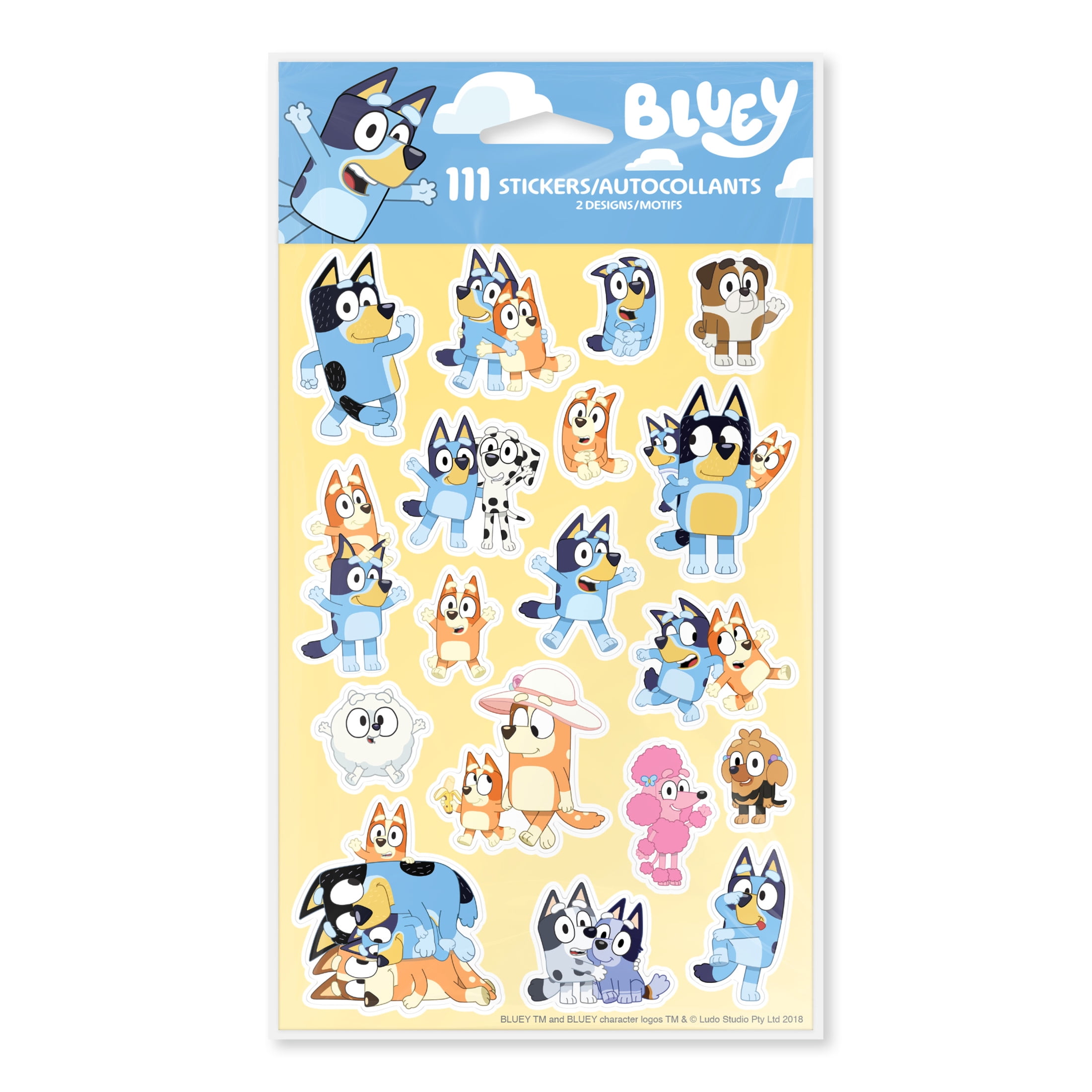 American Greetings All Occasion Bluey Sticker Pack for Kids (111 Stickers, 6 Sheets)