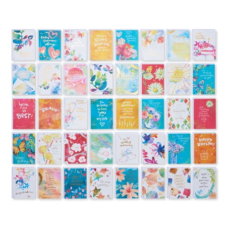 American Greetings Assorted All Occasion Greeting Card Box, Kathy Davis Designs Variety Pack (40 Count)