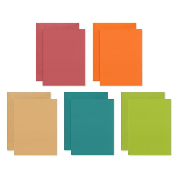 American Greetings All Occasion Blank Single Panel Notes, Earthtoned Hues (5-Colors, 100-Count)