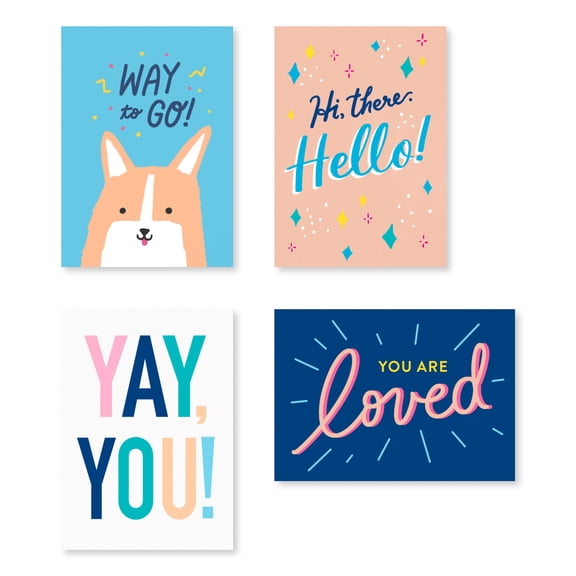 American Greetings All Occasion Mini Notes, Hello (4-Designs, 20-Count)