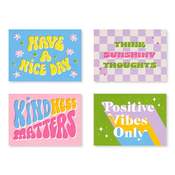 American Greetings All Occasion Positive Vibes Scratch-Off Mini Notes (4-Designs, 40-Count)