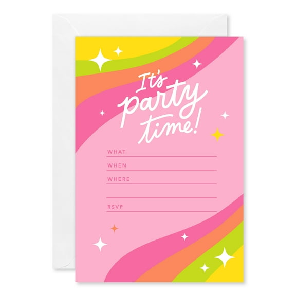 American Greetings Stationery Party Invitations, Party Time (10-Count)