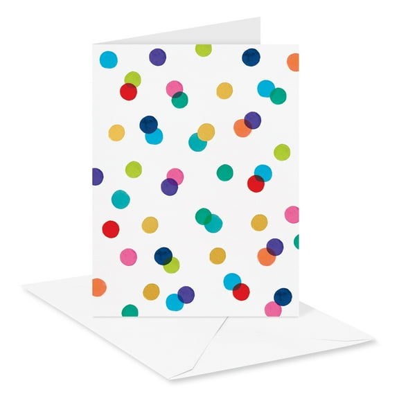 American Greetings All Occasion Blank Cards, Polka Dots (10-Count)