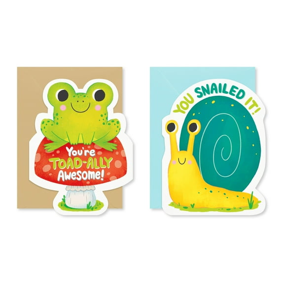 American Greetings All Occasion Stationery Note Multi-pack, Snailed It (2-Designs, 50-Count)